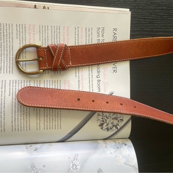 Genuine Leather Brown Ultra Soft Belt Size: 33 - Picture 6 of 7